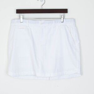 Under Armour Womens‎ Heatgear Fitted Skort Size 14 White Performance Golf Tennis